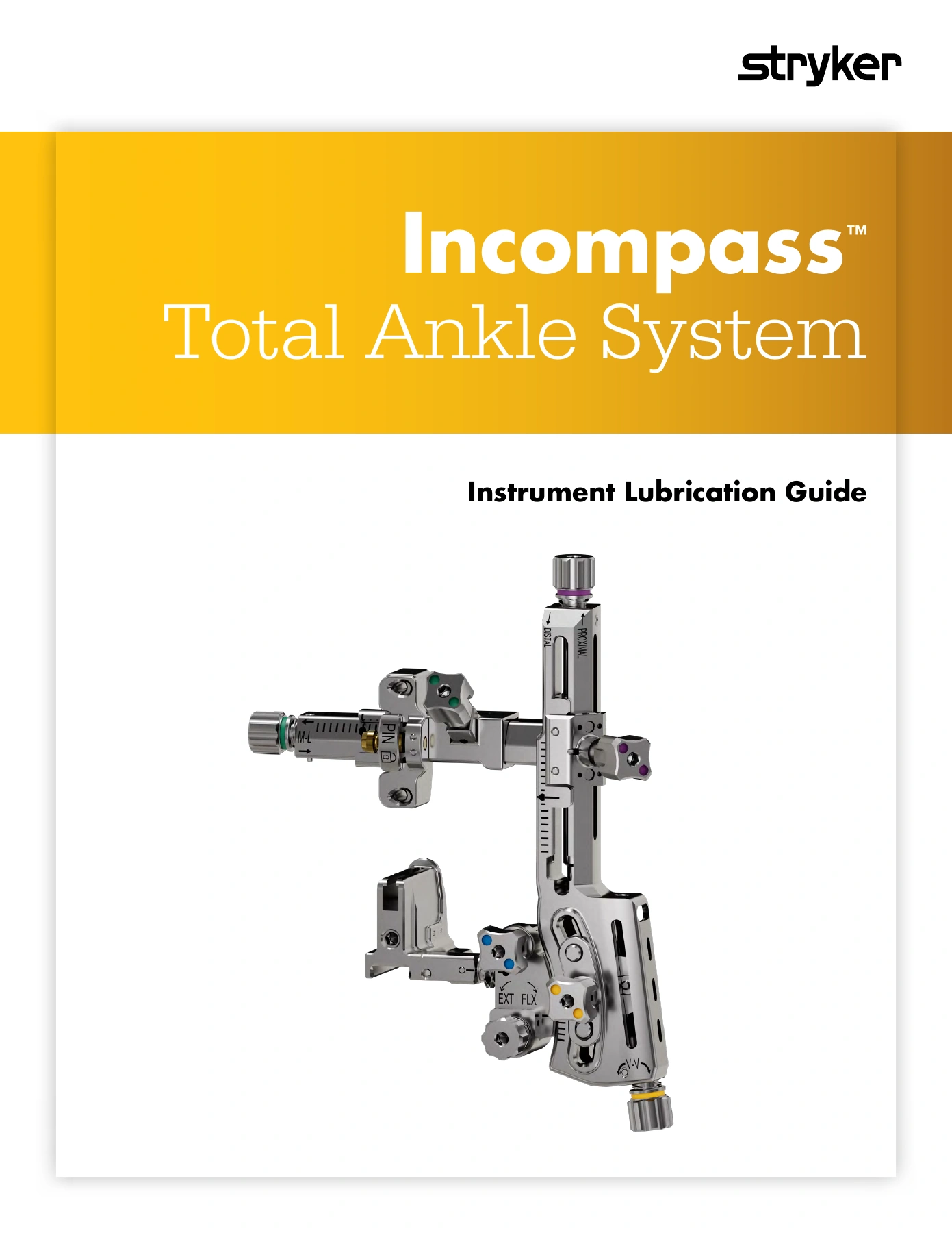 Incompass Total Ankle System Instrument Lubrication Guide, original page 1